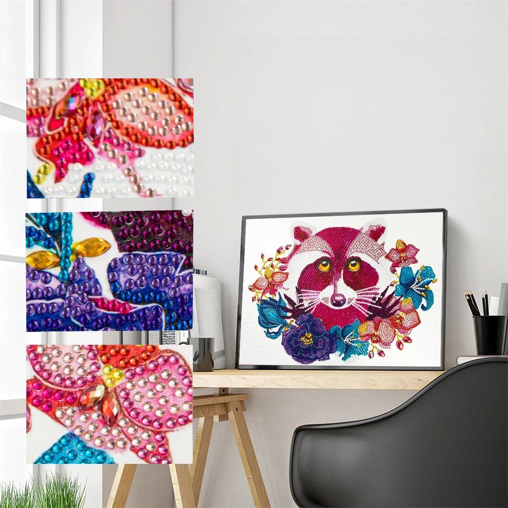 

JIEME 5D Special Shaped Bear Diamond Painting Animal DIY Diamond Embroidery Home Decor Partial Round Drill Mosaic Handicrafts
