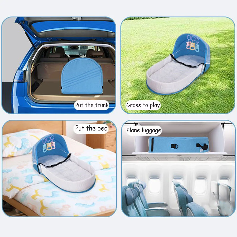 Детская кровать для путешествий с защитой от солнца москитная сетка портативной