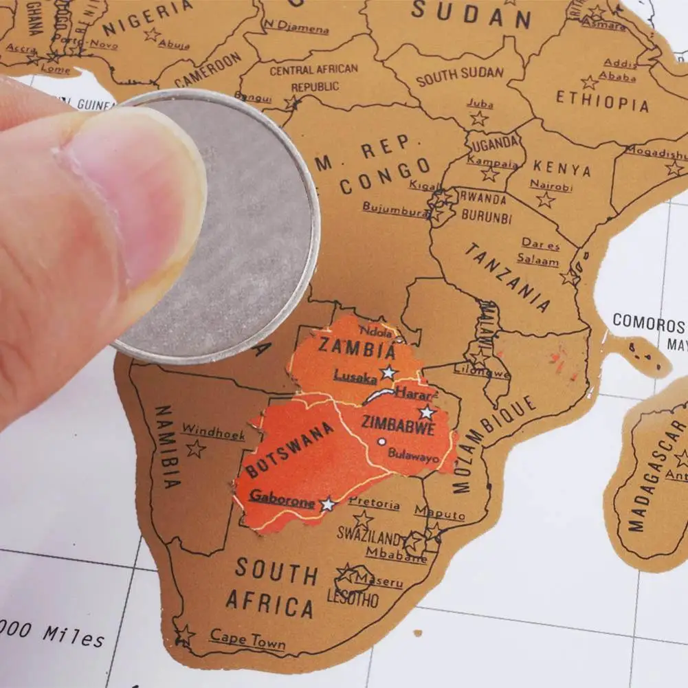 Журнал дневник карта для царапин Карта мира дорожные блокноты обучающая игрушка