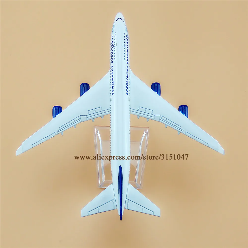 16 см авиационные самолеты из сплава серебристые авиакомпании Боинг 747 B747 400