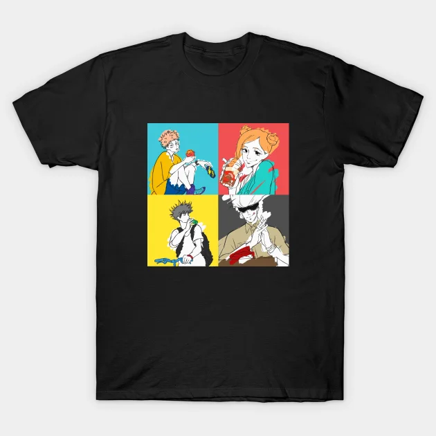 

Мужская футболка с принтом аниме ююютсу кайзен банд, Винтажная футболка в стиле Харадзюку с принтом манги, женские футболки, футболки больш...