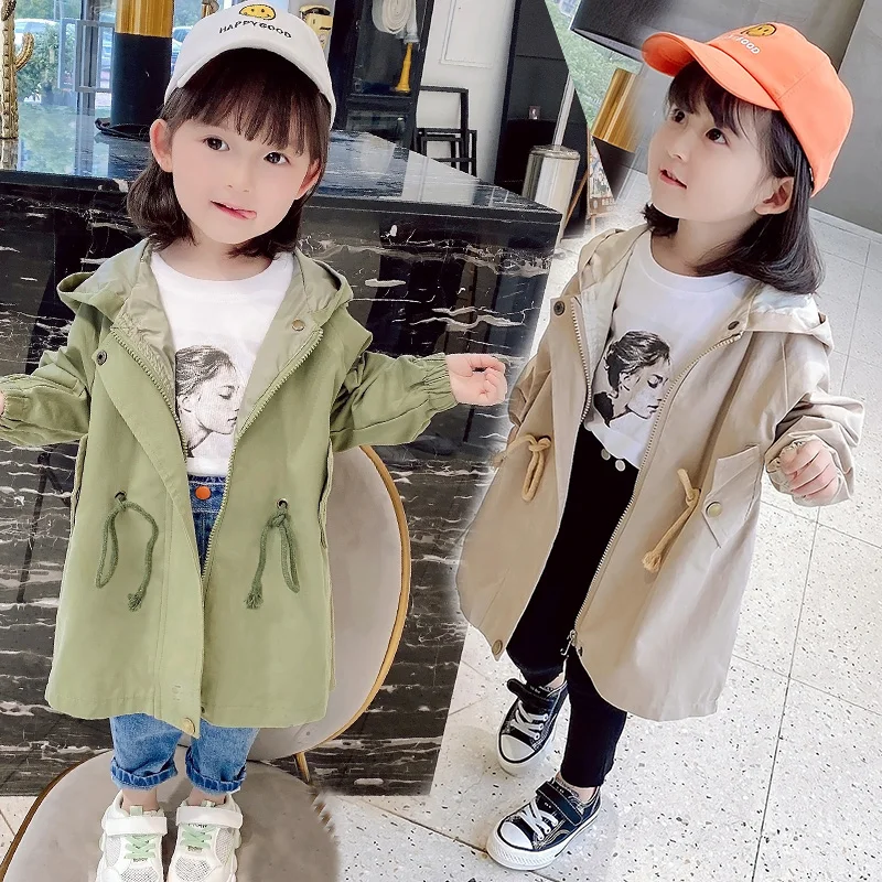 Одежда на осень и весну Корейская одежда Стиль платье сарафан для маленьких