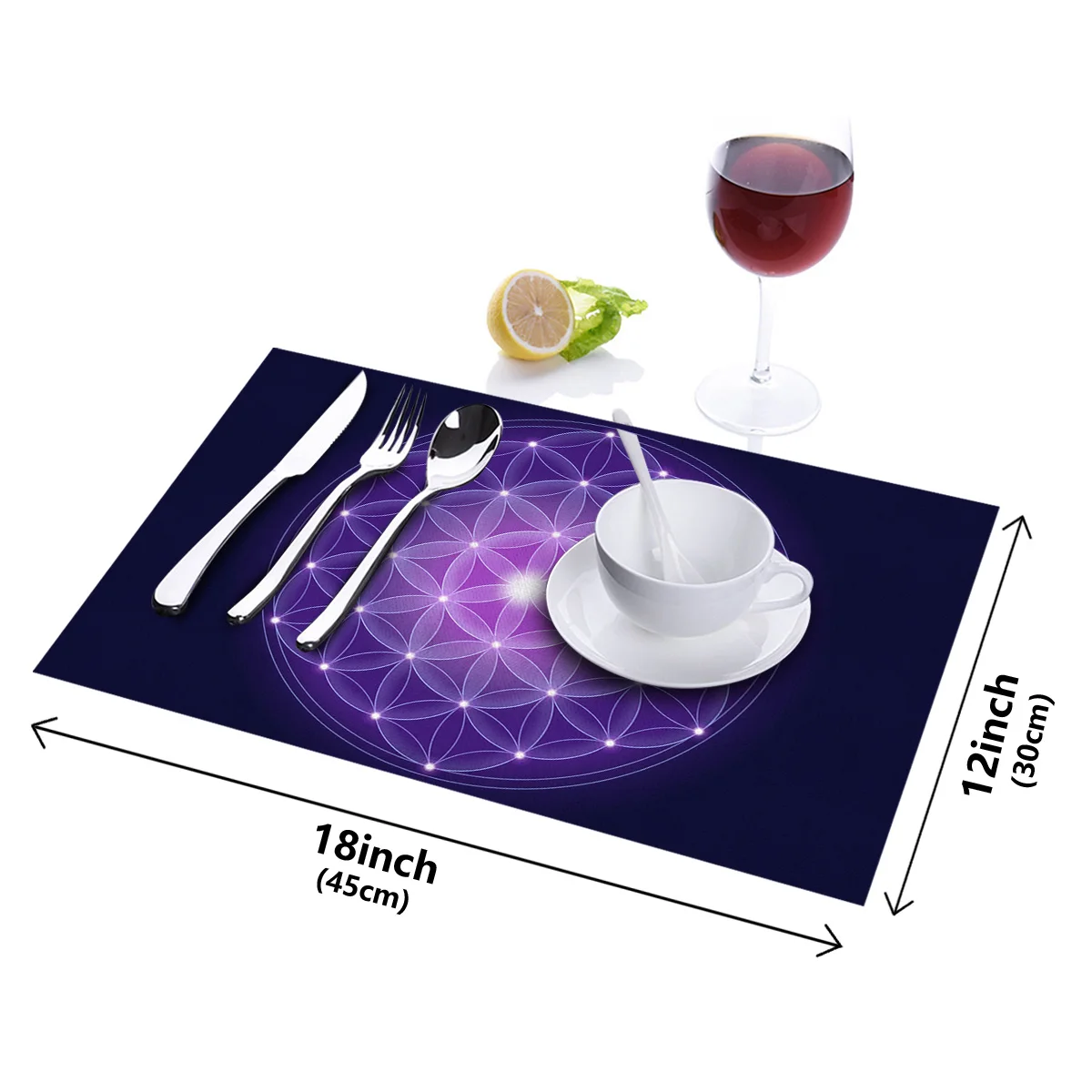 Фиолетовый Коврик для стола с цветочным узором украшение кухни Столовые