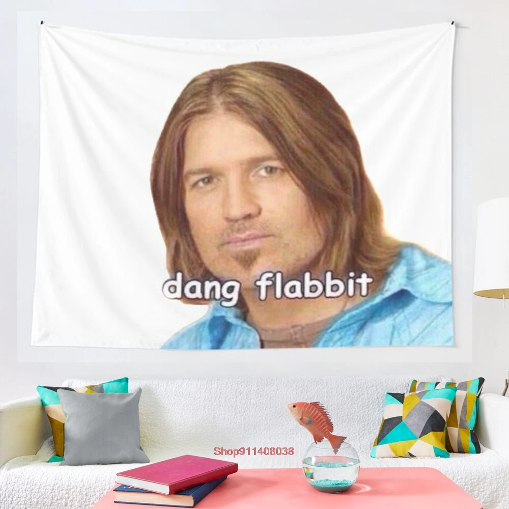 

Dang Flabbit Billy Ray Cyrus Sticker tapestry Hanging Tapestry Hippie Wall Hanging Blanket Wall Carpet Yoga Mat Home Decor