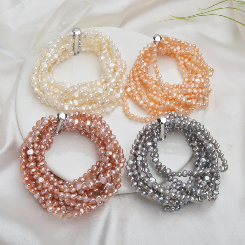 Женский многослойный браслет ASHIQI изящная бижутерия из натурального