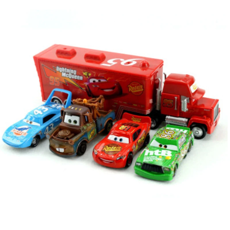 Pixar Cars 2 3 портативная детская игрушечная машинка для парка модель Lightning McQueen сплав вагон мальчик собранная евродационная игрушка - Цвет: 4