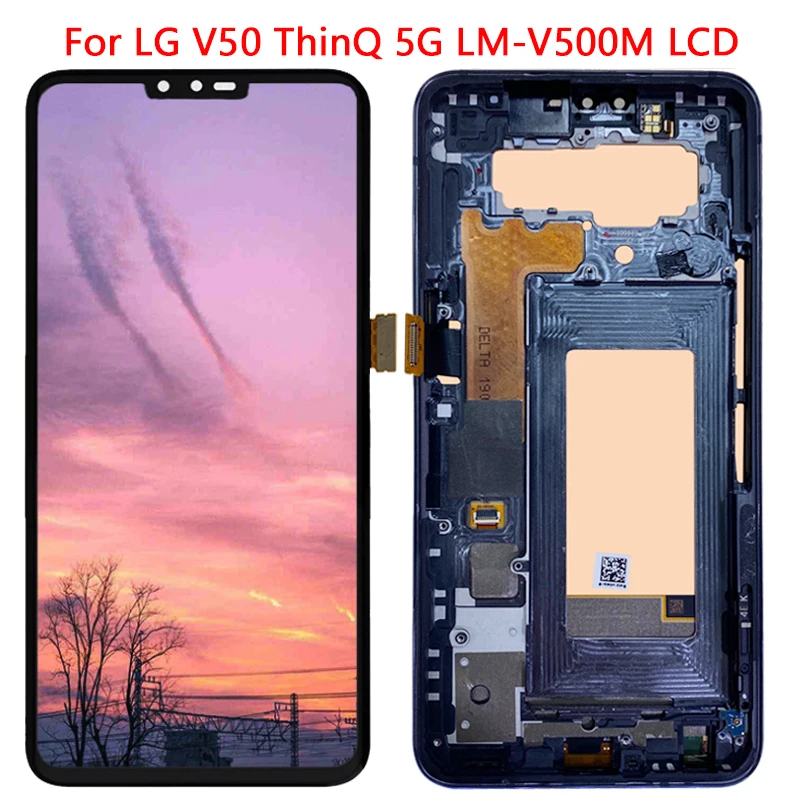 Дисплей для LG V50 ThinQ 5G ЖК дисплей с рамкой сенсорный экран дигитайзер в сборе