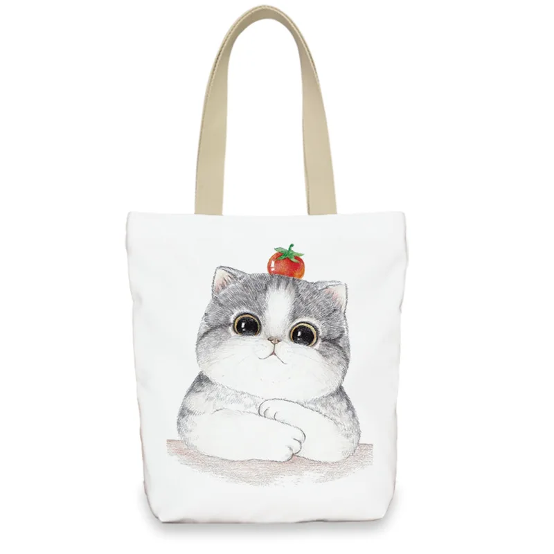 Новое поступление женские модные сумки сумка с принтом кошки повседневные