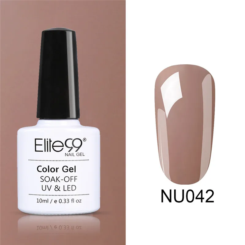 NU042 Elite99 Гель-лак для ногтей замачиваемый УФ-гель серого цвета гель лак Vernis Полупостоянный лак для нейл-арта гель-лаки - Цвет: NU042