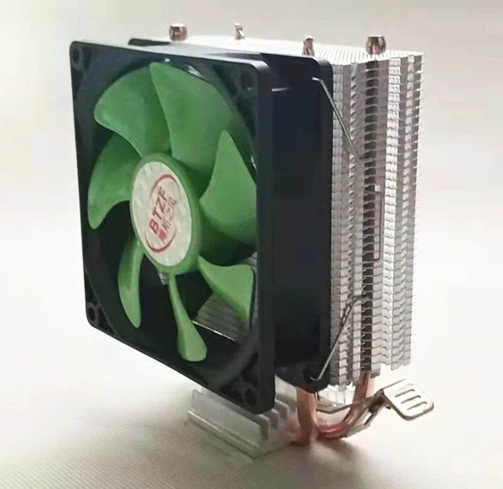 90 мм 4Pin Процессор теплоотводы, но тихими вентиляторами для Intel LGA775/1156/1155/1151/1366/2011 для AMD 2 тепловые трубы радиатор процессора Вентилятор