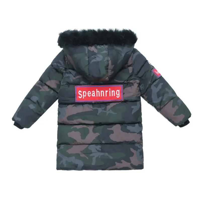 2019 г. Детские камуфляжные меховые толстовки зимняя верхняя одежда пальто для