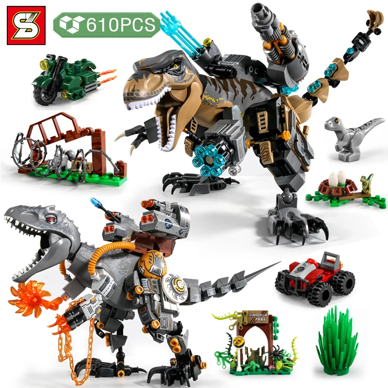 

SY BLOCK Creativity Jurassic Dinosaur Animal Park World Building Blocks Diy Bricks Educational Toys for Children Gifts for Boys