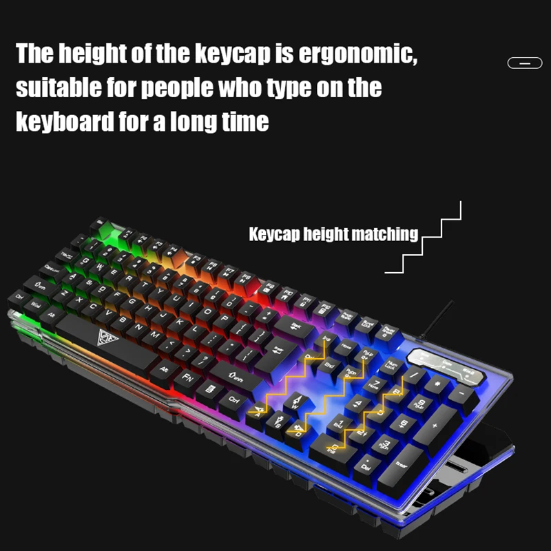 Механическая клавиатура V4 с 103 клавишами проводная USB со - Цена: 1627.82