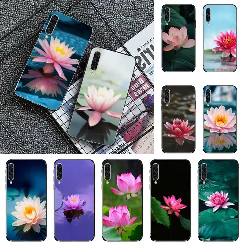 

Lotus Flowers beautiful pattern Phone Case For Samsung galaxy A S note 10 7 8 9 20 30 31 40 50 51 70 71 21 s ultra plus