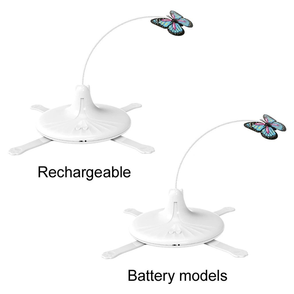 

Electric Flying Butterfly Cats Toys Creative Funny Teaser Kitten Puppy Toys Automatic Rotating Cats Toy Pets Playing Supplies