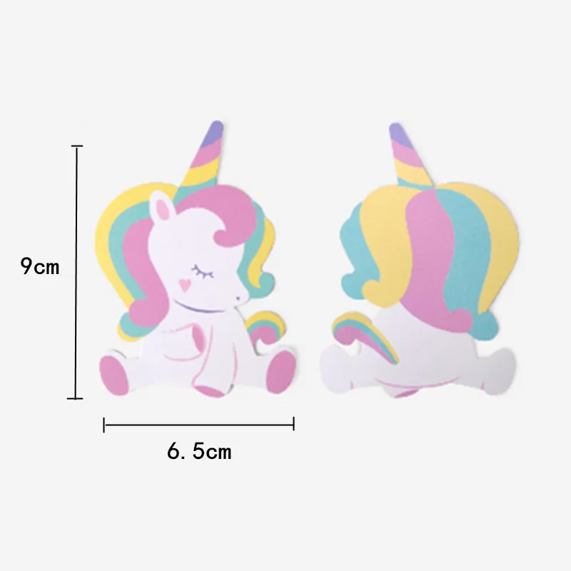 50 шт./упак. Единорог Леденец Украшения карты одежда для свадьбы дня рождения