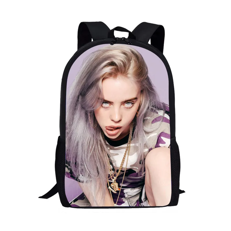 THIKIN Billie Eilish 3 шт./компл. Рюкзак Back To School детская книга мешок для маленькой девочки распылитель ранцевого типа для подростков Mochila Escolar - Цвет: as picture