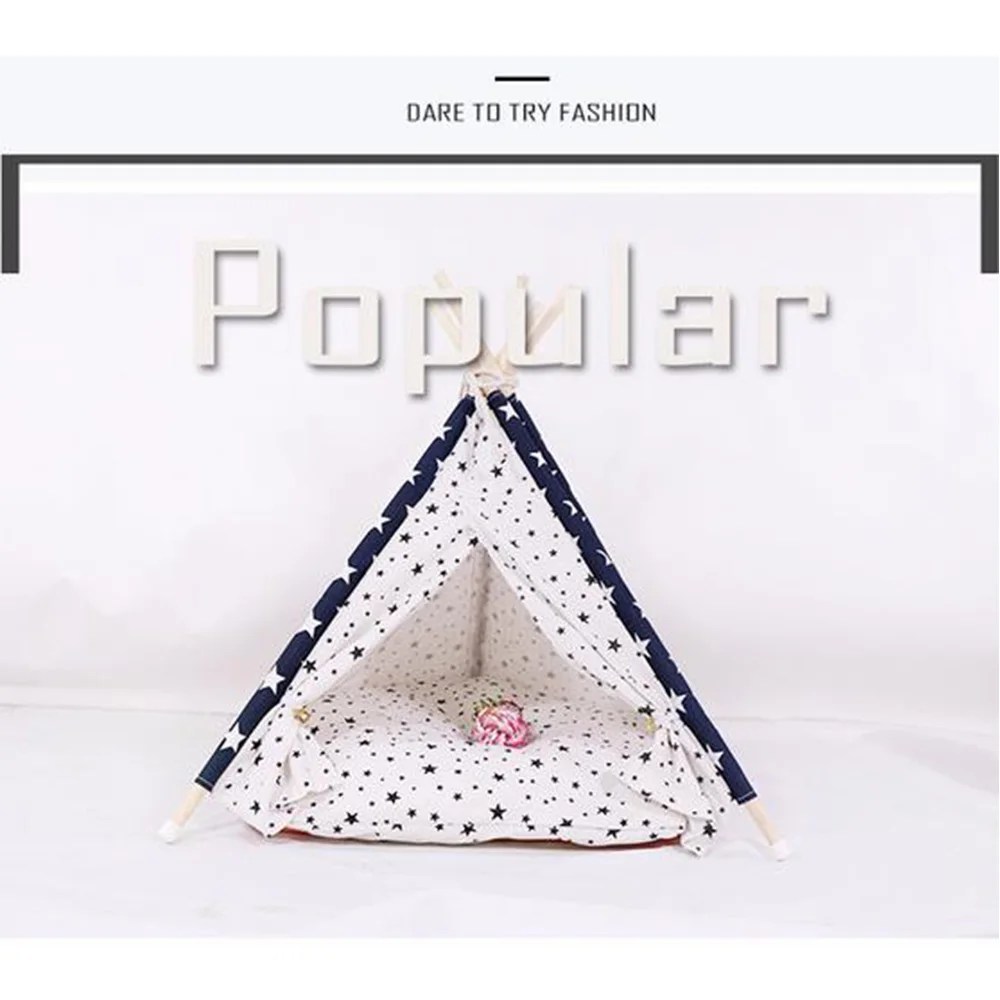 Foldable Pet Tent Cat Puppy House Dog Teepee Sleeping Mat Portable Kennels Washable caseta perro exterior | Дом и сад