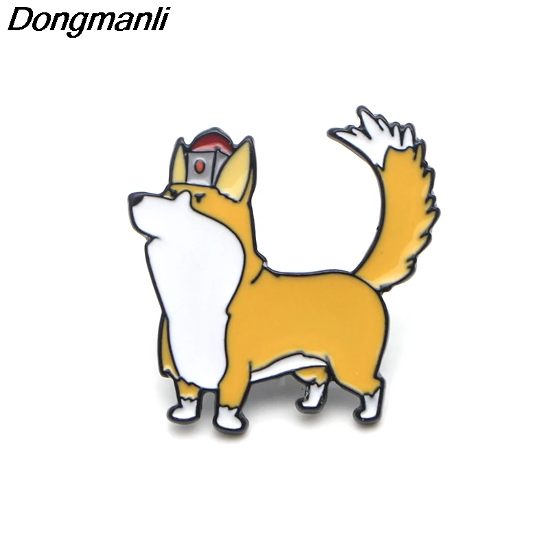 1 P3655 Dongmanli Бесконечность поезд собаки металлические эмалированные булавки и броши для моды нагрудные булавки рюкзак сумки значок подарки - Окраска металла: 1