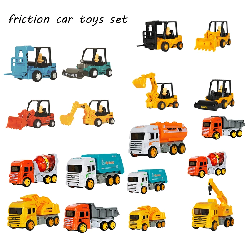 

1 Набор, игрушечный грузовик, монстерский автомобиль, игрушечные литые Инерционные машины, Игрушки для раннего развития, модель экскаватора...