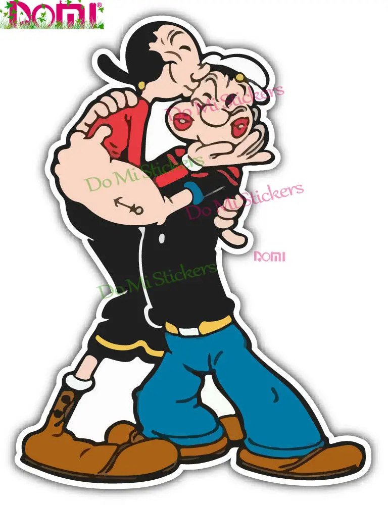 

Olive Oyl Love Popeye Cartoon Car Bumper Window Locker Sticker Decal
