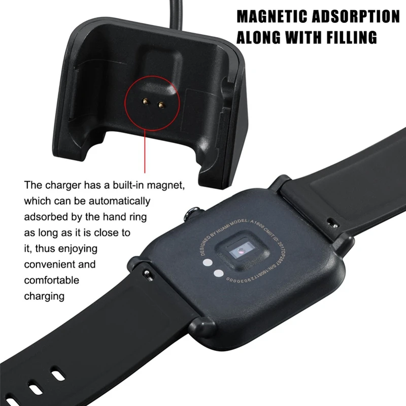 usb charging cable cradle dock charger for xiaomi huami amazfit bip smart watch youth edition smartband chargers free global shipping