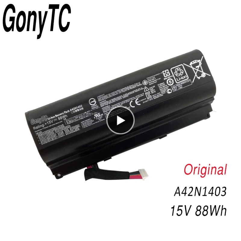 88Wh 15В натуральная A42N1403 Батарея для Asus ROG GFX71JY 17 3 &quotGFX71JY4710 G751 G751J BHI7T25 A42LM93 4ICR19/66 2
