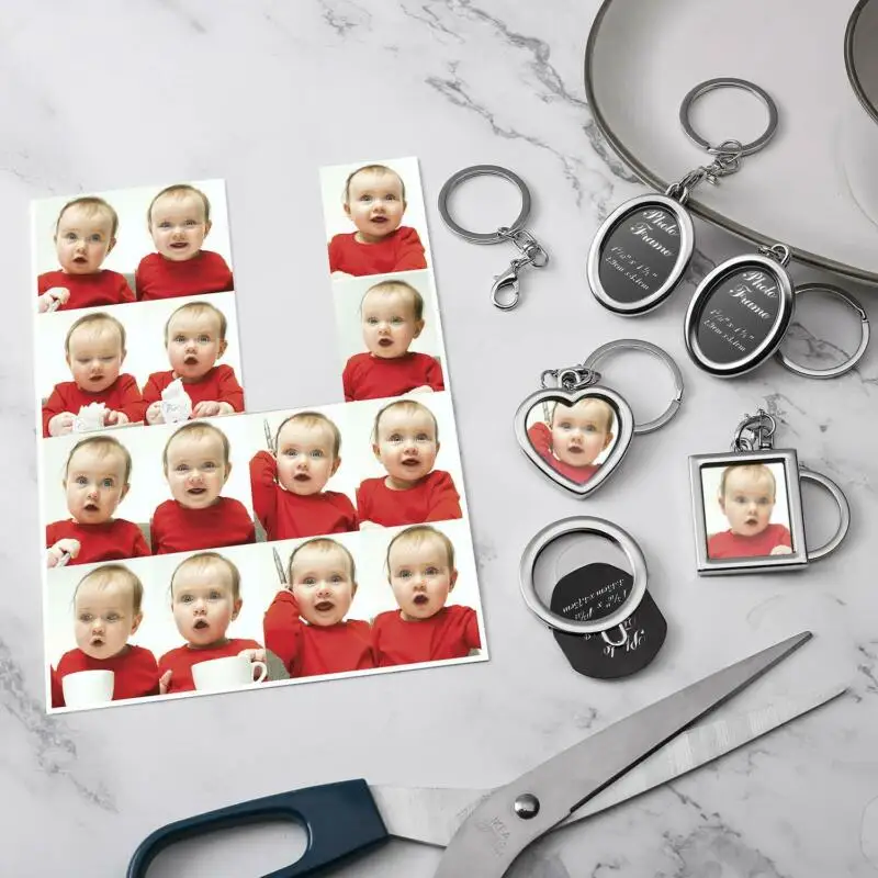 Новинка 2020 брелки с фоторамкой сделай сам брелок для ключей подарок на Рождество