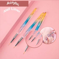 3pcs acrylic nail brush set for drawing line grid nail art liner painting pen uv gel brushes gradient crystal manicure tools