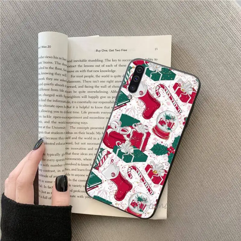

Merry Christmas tree patter Phone Case For Samsung galaxy S note 7 8 9 10 20 fe edge A 6 10 20 30 50 51 70 lite plus Shell
