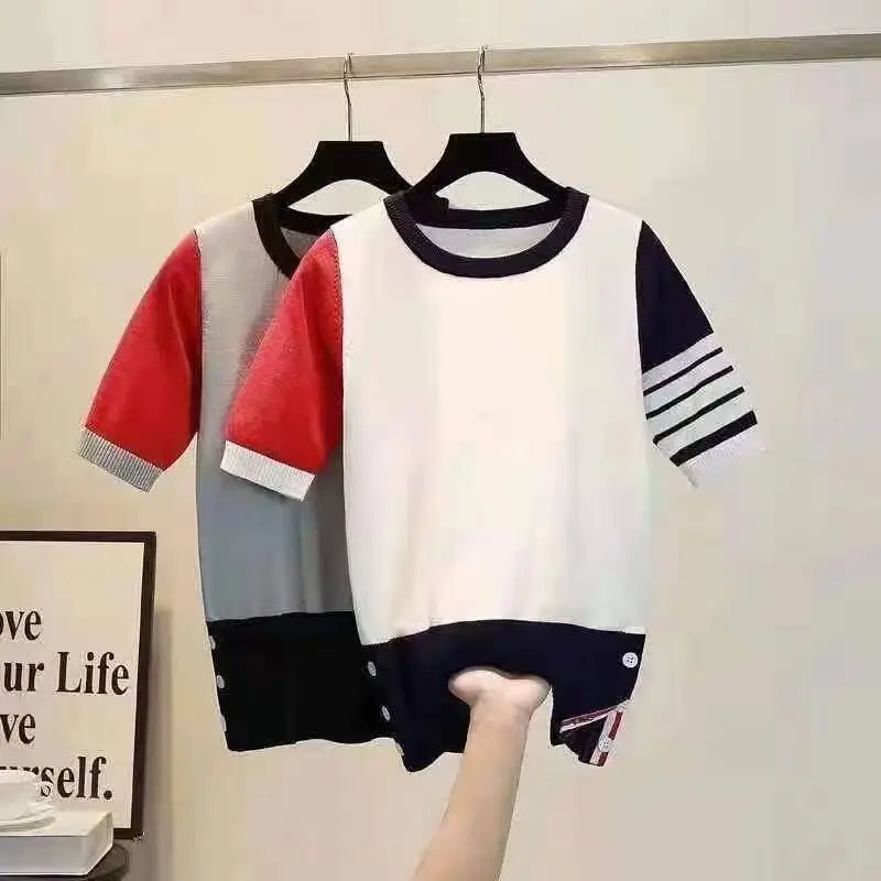 

2021 short sleeve Harajuku patchwork T-shirt sweater Women New Summer Fashion Cartoon Print Tshirt Female T Shirt Tops Clothes