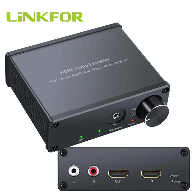 

Переходник-разветвитель аудио LiNKFOR 4K, HDMI, RCA, 3,5 мм