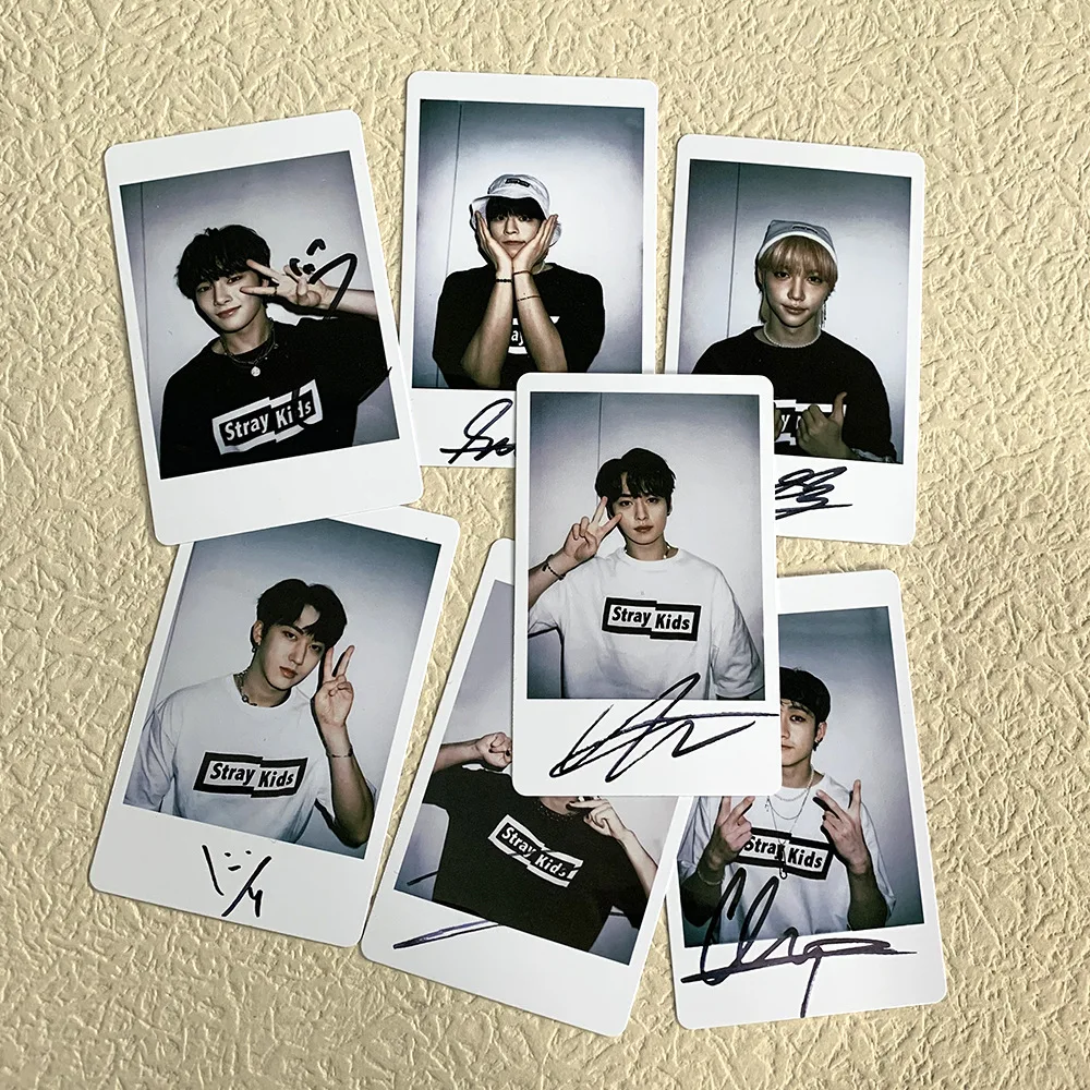 7 шт./компл. Kpop STRAY дети подписанные фотокарты K-pop Straykids фото карты для коллекции