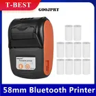 GOOJPRT Беспроводной мини 58 мм Bluetooth принтерпортативный принтер печатает Портативный Термальность чековый принтер мобильный телефон Android POS ПК Карманный Билл Impresoras
