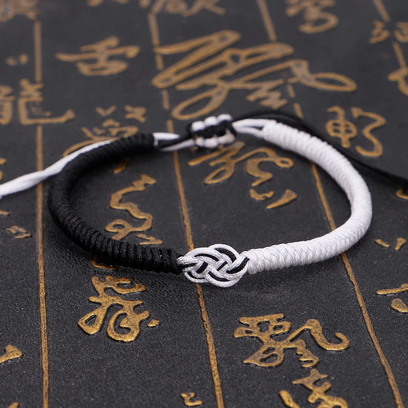 Тибетские буддийские узелки ручной работы счастливая веревка браслет китайский