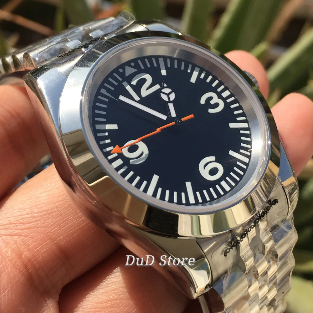

BLIGER 36mm/39mm Sapphire Automatic Men's Watch NH35/Miyota8215 Luminous Arabic Numerals Sterile Black Dial Mechanical Watch