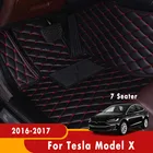 Автомобильные коврики для Tesla Model X 2016 2017 (7 мест), коврики, коврики для автомобильного интерьера, аксессуары, водонепроницаемые защитные коврики, Стайлинг
