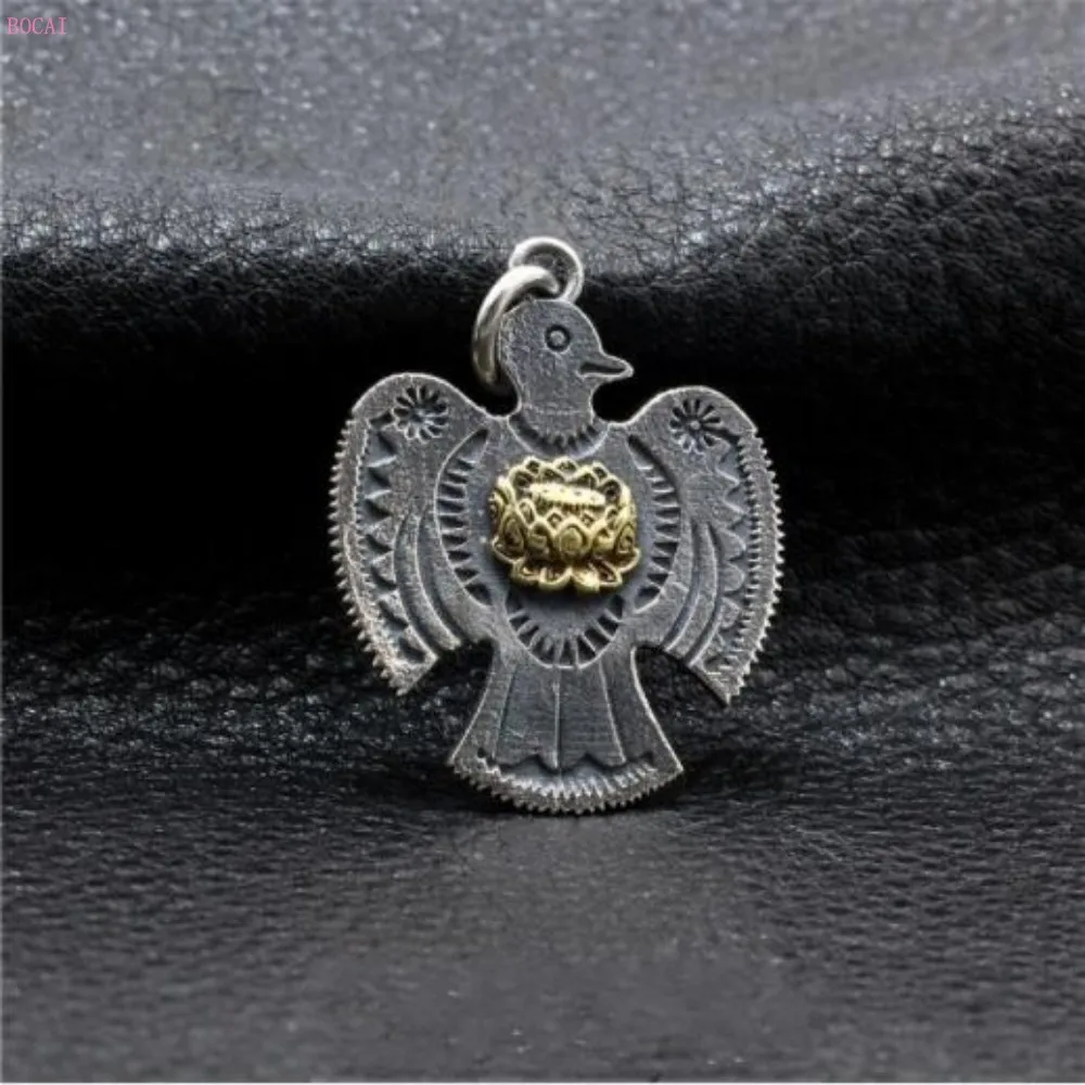 Подвеска в виде индийских птиц Thunderbirds из чистого серебра 925 пробы подвеска ручной