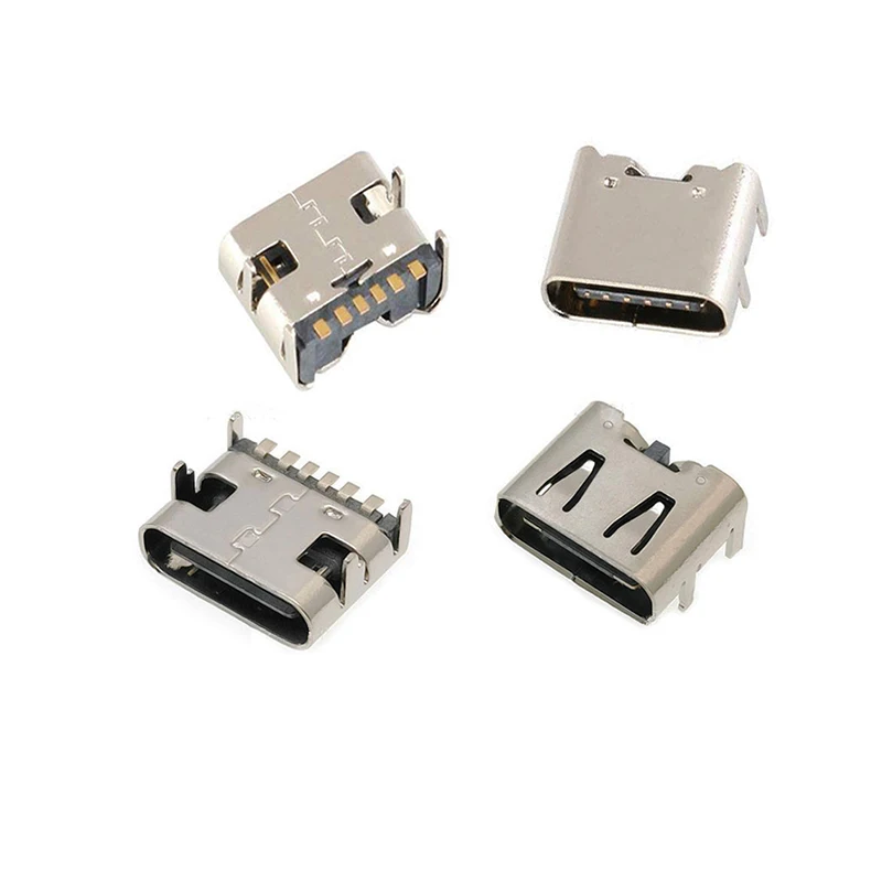 20 шт./лот Micro USB TYPE-C 6-контактный гнездовой разъем 4 фута для хвостовой зарядки