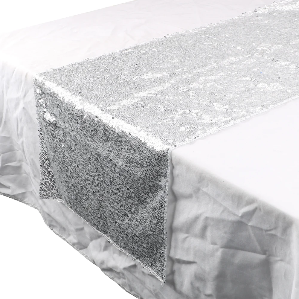

30x180cm/30x275cm Silver/ Gold Sequin Table Runner Table Runners Table Cloth for Party Weddings Decoration Home Decoration