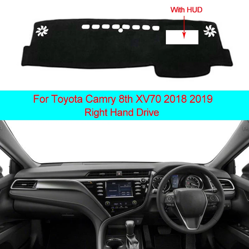 Двухслойный чехол для приборной панели автомобиля ковер накидка Toyota Camry 8th XV70 2018