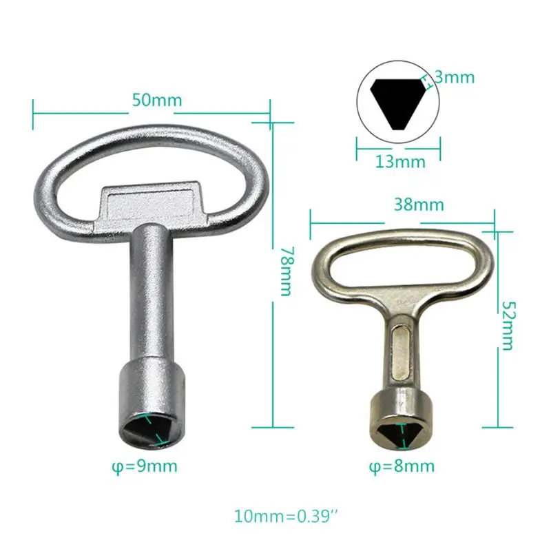 MS705 Electrical Cupboard Box Elevator Cabinet Key Universal Triangle Wrench Train Switch Panel Lock | Инструменты