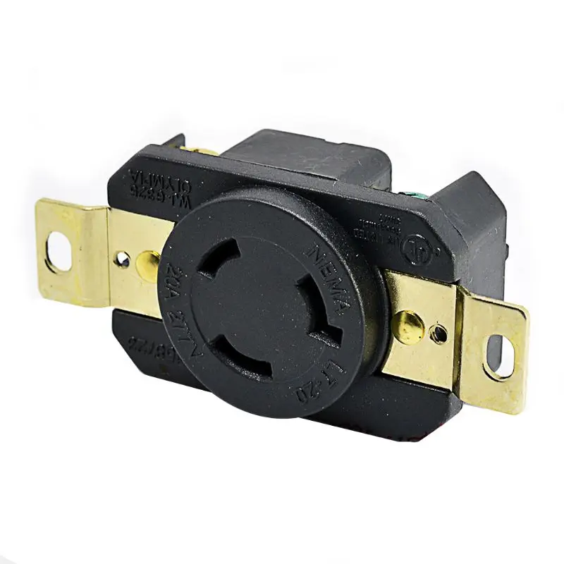 

20A 277V 4 Hole Generator Outlet US Anti-off Power Socket Inline Wire Connector Premium Quality