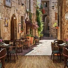 Пользовательские 3D фотообои Средиземноморский город, уличный вид, Ретро Бар, KTV, кафе, гостиная, украшение интерьера, настенная роспись