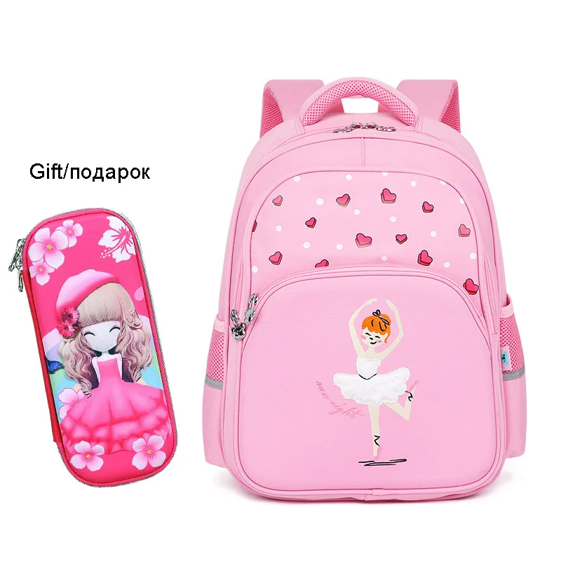 SUN EIGHT 2 pieces school bags for girls pencil case gift school backpacks Zippers Children bags