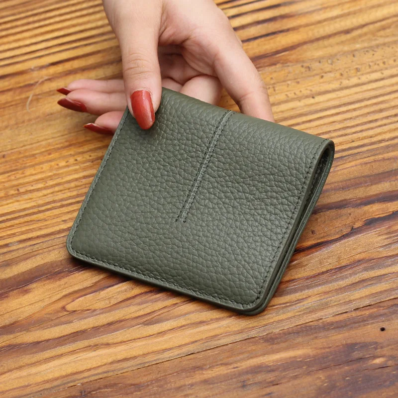 Натуральная коровья кожа 2020 Новая женская простая строчка короткая Пряжка для