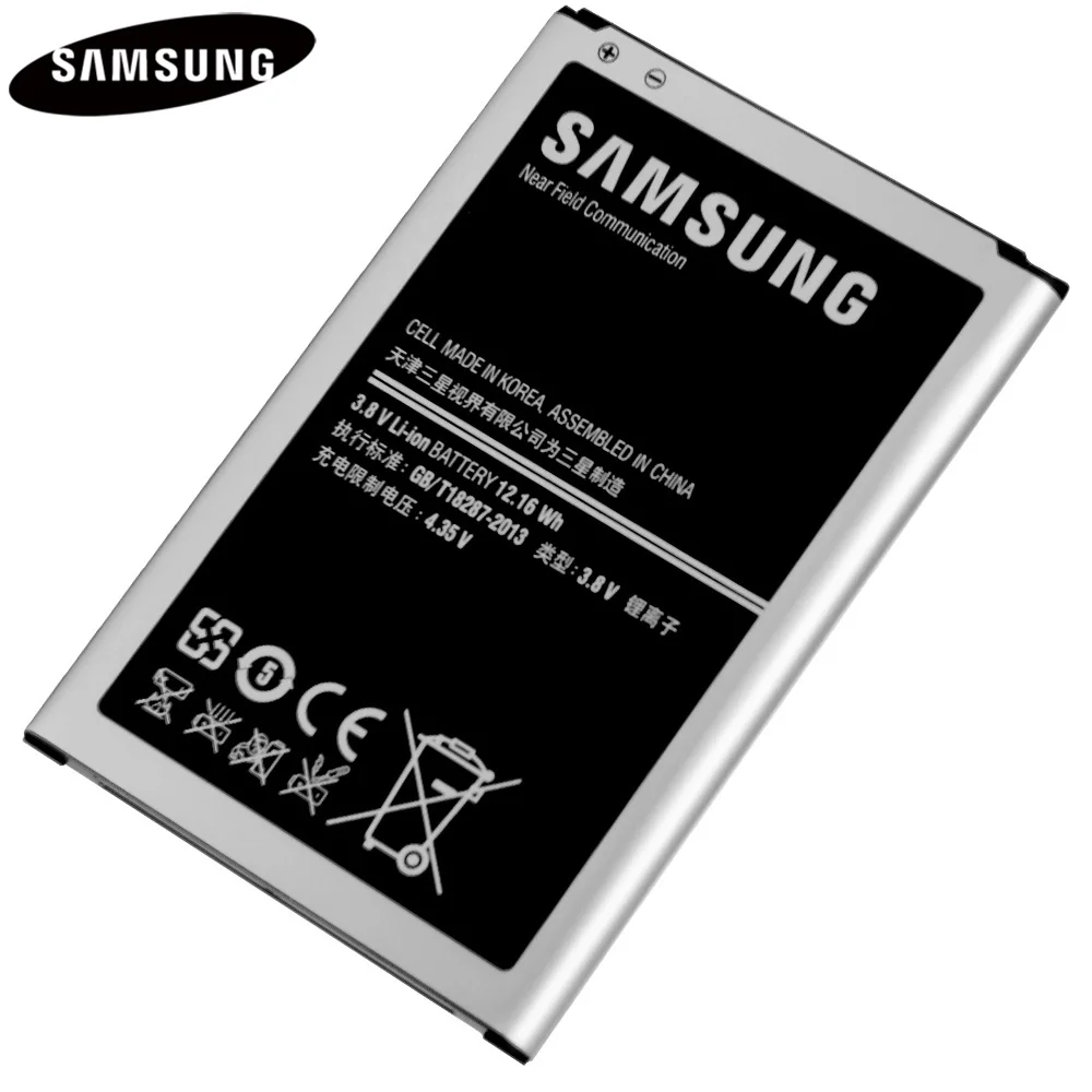 100% Original Replacement Battery B800BE B800BC FOR Samsung GALAXY Note3 N9006 N9005 NOTE 3 3200mAh NFC | Мобильные телефоны и