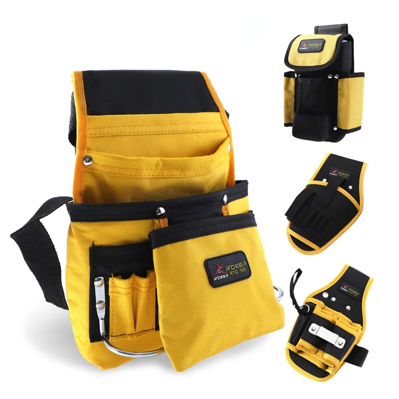Tool Belt Oxford Cloth Waist Tool Bag Electrician Tool Holder Belt With Multiple Pockets