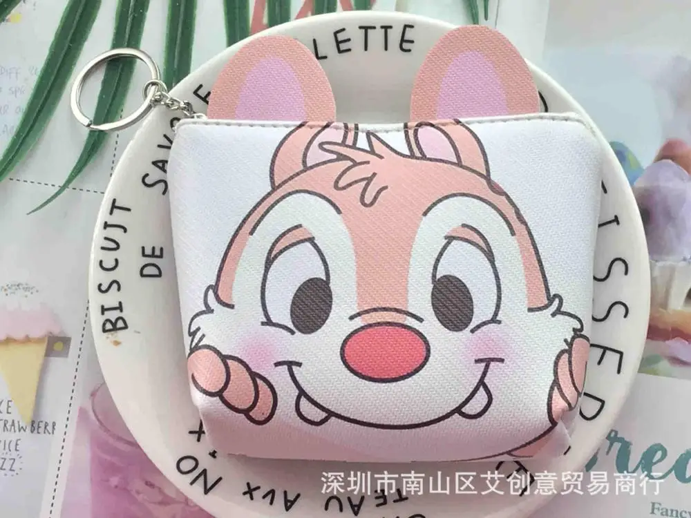 Disney мультфильм портмоне набор для мозаики для хранения ключей монета ПУ кошелек милая сумка Подвеска пакет леди клатч мини кошелек - Цвет: 2