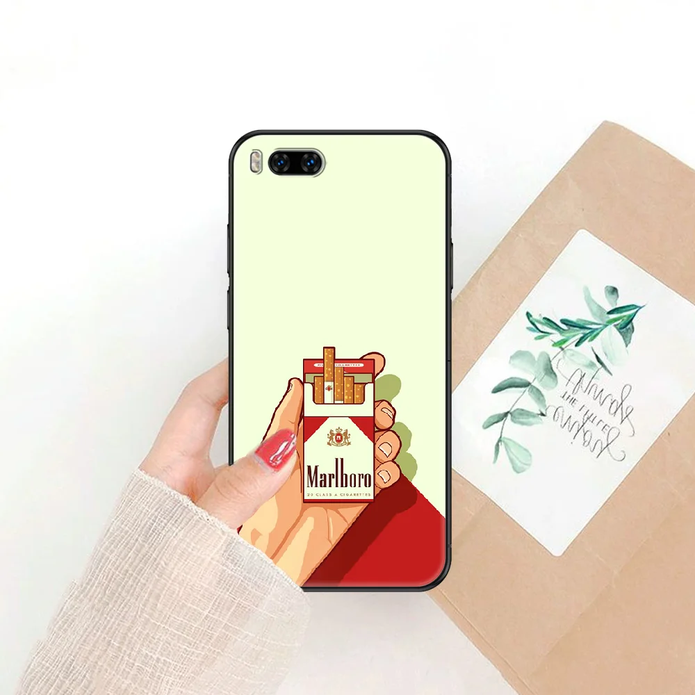

Marlboros Cigarette Box Phone case For Xiaomi Mi Max Note 3 A2 A3 8 9 9T 10 Lite Pro Ultra black luxury cell cover trend hoesjes